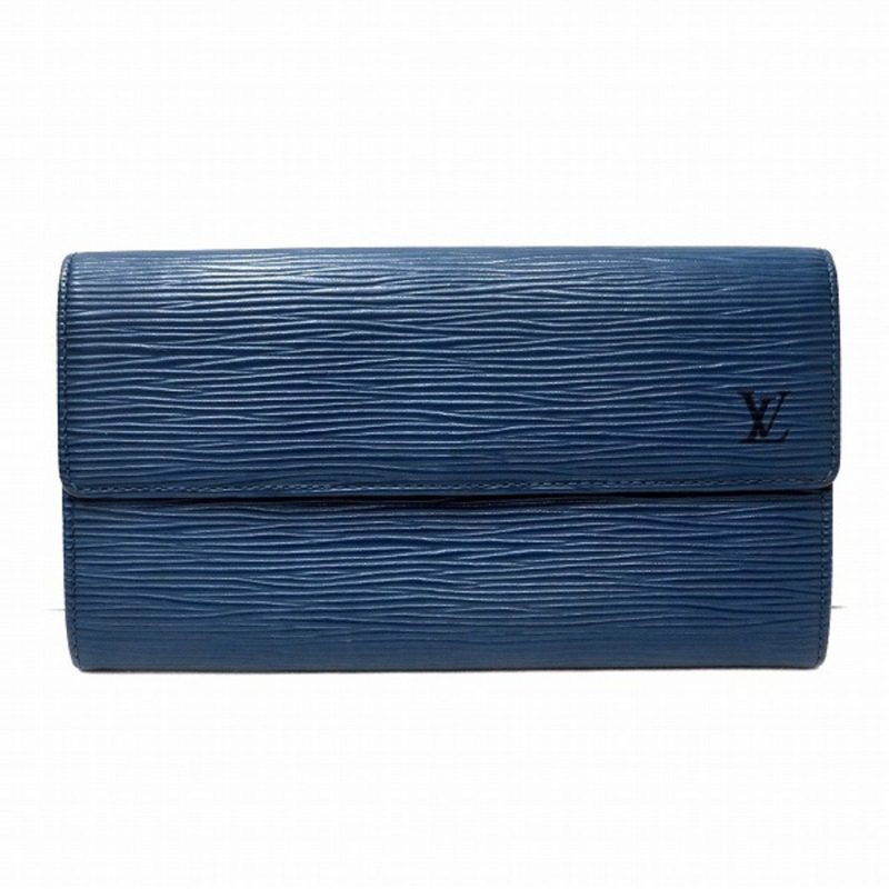 LOUIS VUITTON Epi Pochette Porto Mone Credit M63565 Long Wallet Bifold Unisex - Logoexplore