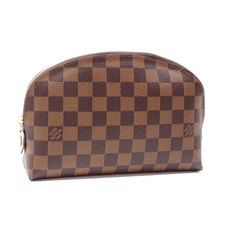 LOUIS VUITTON Damier Pochette Tick GM Women's N23345 Ebene Makeup - Logoexplore