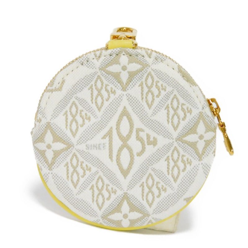LOUIS VUITTON Coin Case Portomone Long Round Ecru Jaune Yellow Monogram Jacquard SINCE 1854 M81173 Men's Women's Wallet - Logoexplore - Image 3