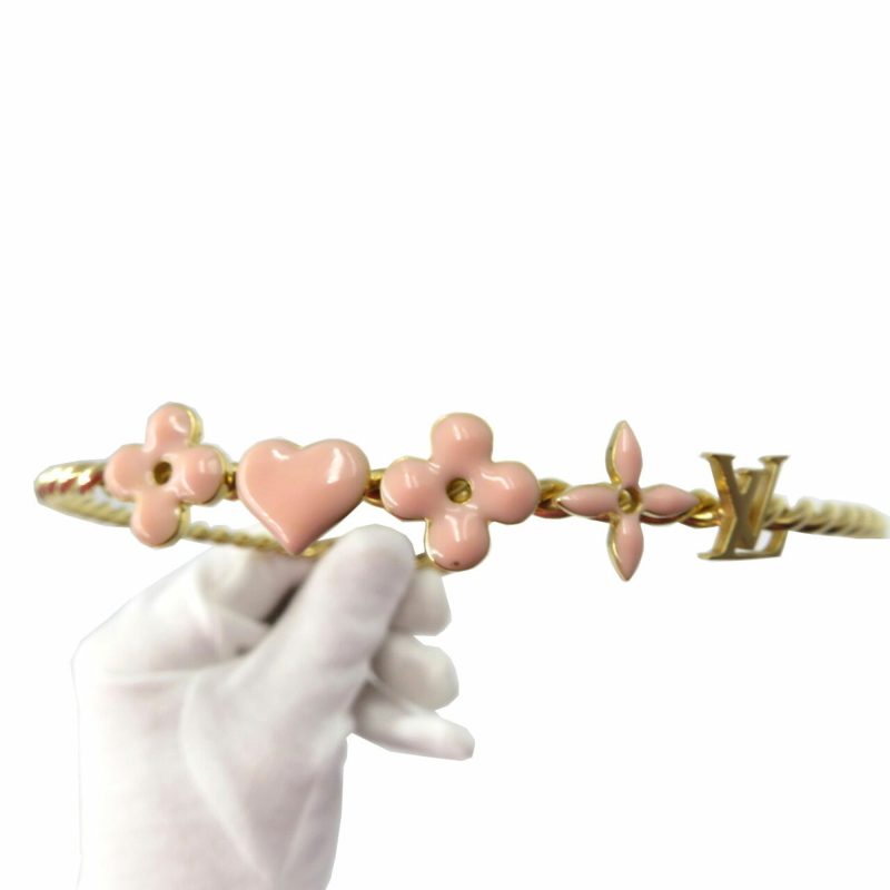 LOUIS VUITTON Ceretette Sweet Monogram GP Gold Pink Headband - Logoexplore - Image 4