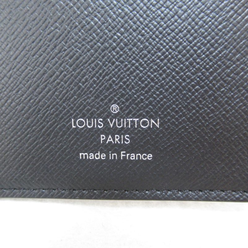 LOUIS VUITTON Foille Brazza Bifold Long Wallet Black Black Taiga leather M30501 - Logoexplore - Image 5