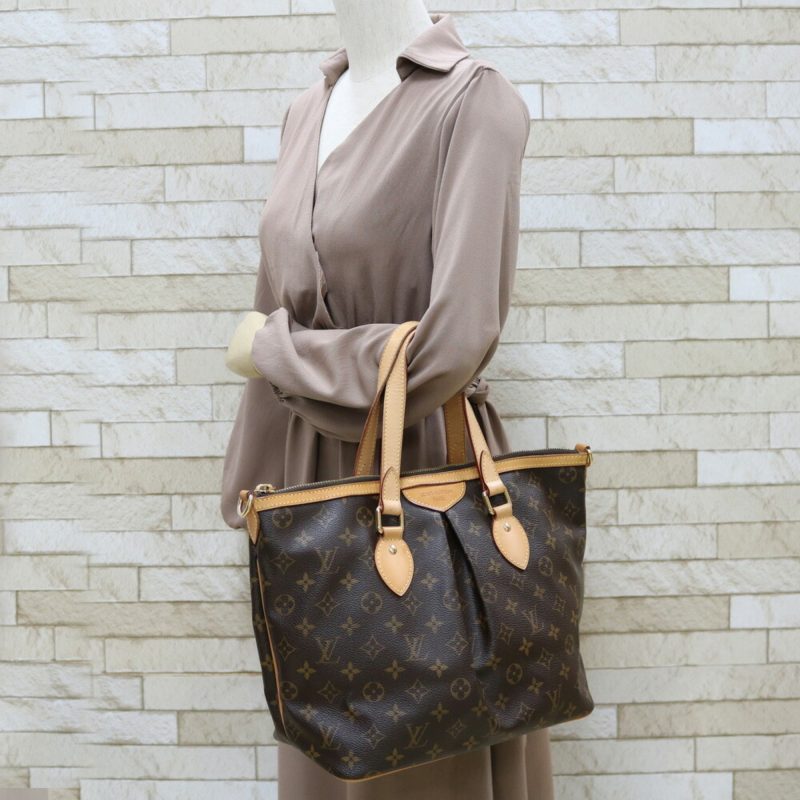 Louis Vuitton Handbag Monogram 2way Palermo PM M40145 Brown Women's Canvas - Logoexplore - Image 2