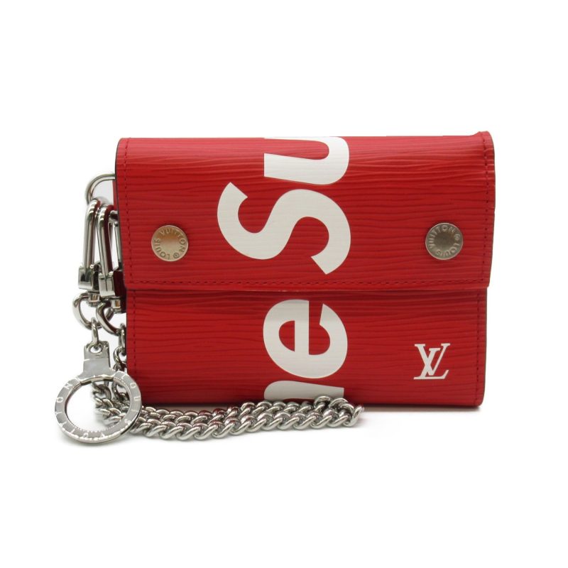 LOUIS VUITTON Chain Wallet [Supreme] Red Epi leather M67755 - Logoexplore