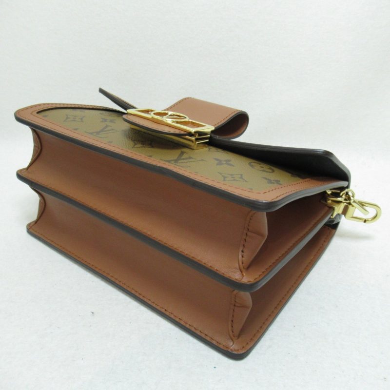 LOUIS VUITTON Daufine MM Shoulder Bag Brown Monogram Reverse PVC coated canvas M45958 - Logoexplore - Image 5