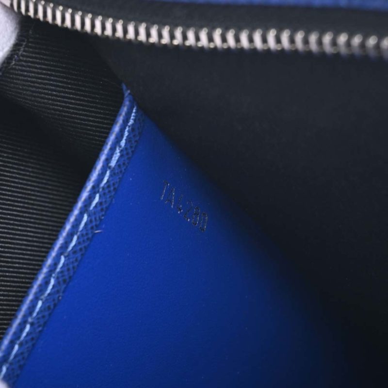LOUIS VUITTON Eclipse Taigarama Pochette Voyage MM Clutch Bag Second M30423 Blue Men's - Logoexplore - Image 6