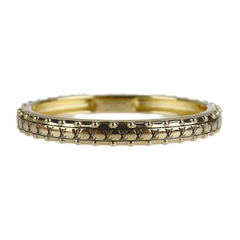 LOUIS VUITTON Brasserie Must-Have Bracelet M64515 Notation Size S Metal Gold Bangle - Logoexplore - Image 3