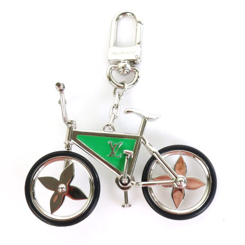 LOUIS VUITTON Charm Keychain Bijou Sac Bike Metal Silver x Green Unisex M77148 - Logoexplore - Image 2