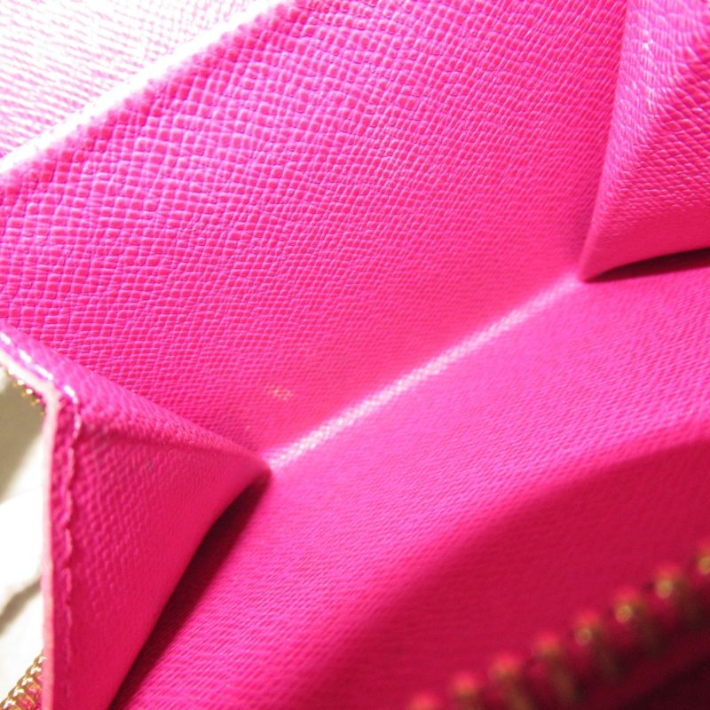 LOUIS VUITTON Compact Zip Round Wallet Brown Fuschia PVC coated canvas M95188 - Logoexplore - Image 9