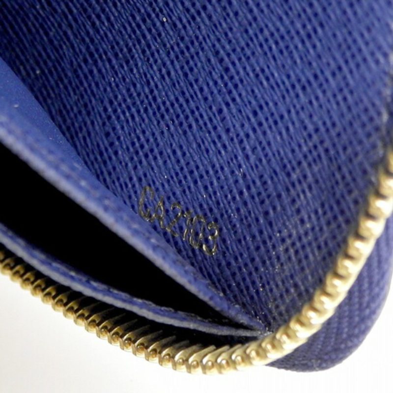 LOUIS VUITTON Damier Payette Sequins Zippy Wallet Round Zipper Long N63172 Brown/Blue Women's - Logoexplore - Image 7