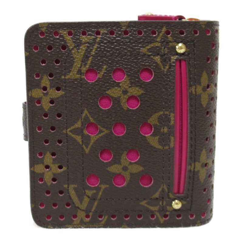 LOUIS VUITTON Compact Zip Round Wallet Brown Fuschia PVC coated canvas M95188 - Logoexplore - Image 2