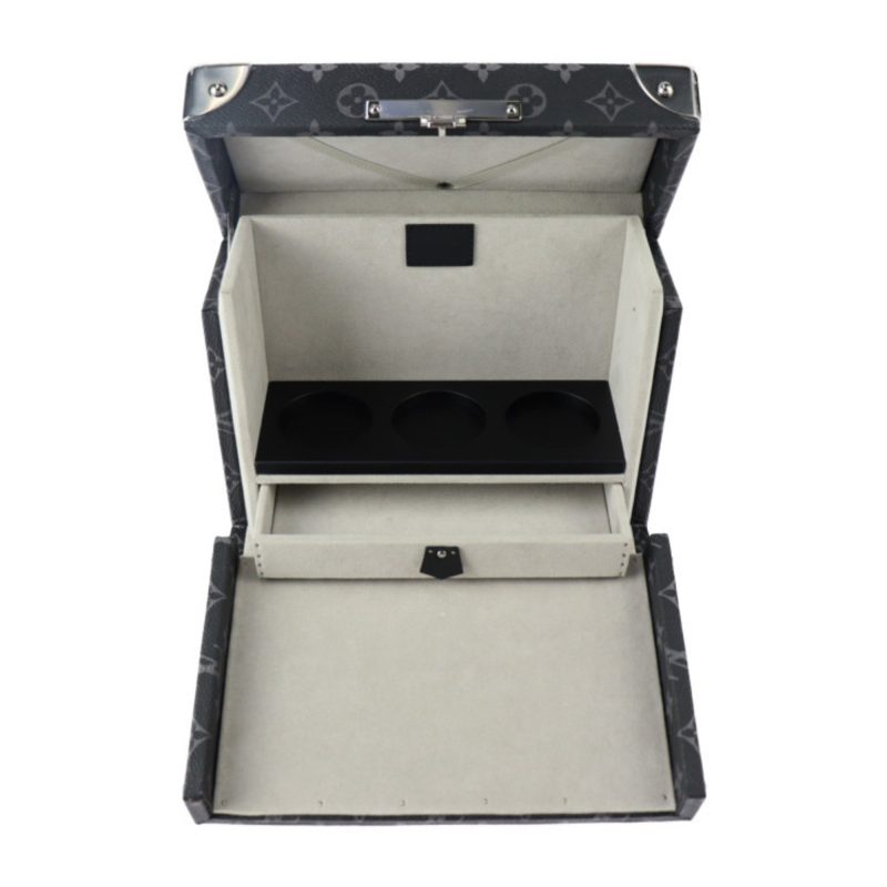 LOUIS VUITTON Fragrance Box Other Bag M20078 Monogram Eclipse Leather Black Silver Hardware Trunk Vanity - Logoexplore - Image 7