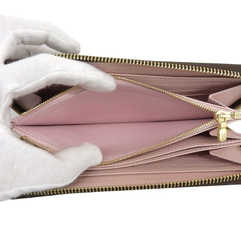 Louis Vuitton Damier Zippy Wallet Round Zipper Long Pink N60046 - Logoexplore - Image 4