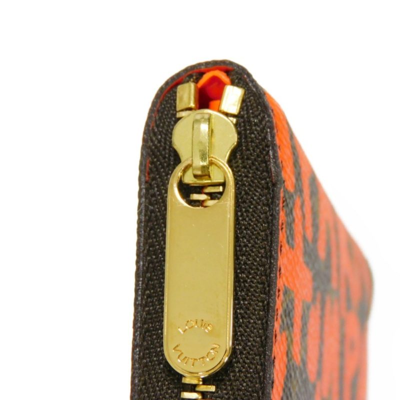 LOUIS VUITTON Coin Case Zippy Purse Orange Round Zipper Monogram Graffiti M93708 Men's Women's Wallet - Logoexplore - Image 9