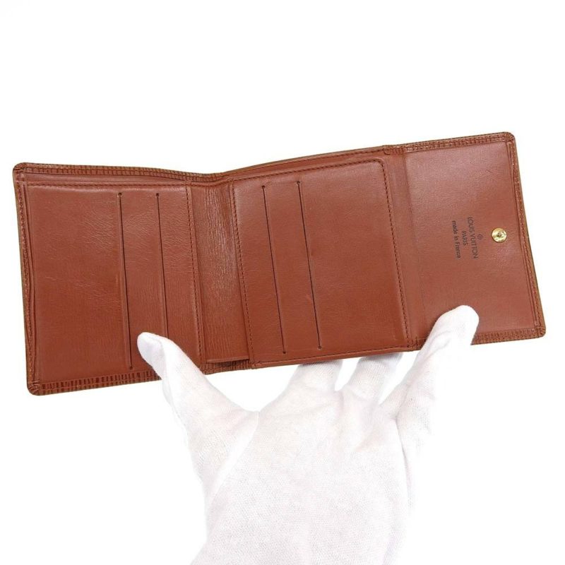 Louis Vuitton Epi Portomone Bie Cult Credit Double Hook Fold Wallet Brown M63483 - Logoexplore - Image 3