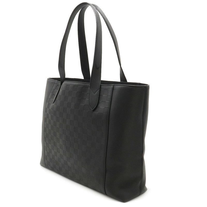 LOUIS VUITTON Damier Infini Cava Voyage Tote Bag Shoulder Leather Onyx Black N41493 - Logoexplore - Image 2