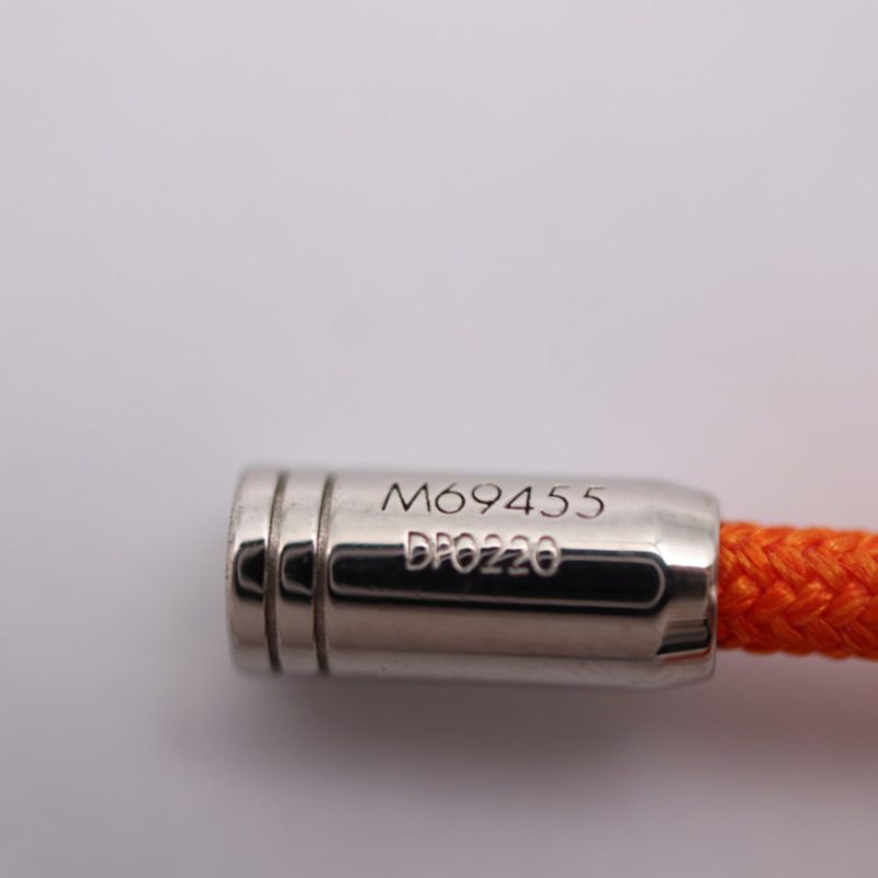 LOUIS VUITTON Bracelet LV Inclusion M69455 Nylon Cord x Resin Orange Silver Hardware Monogram - Logoexplore - Image 6