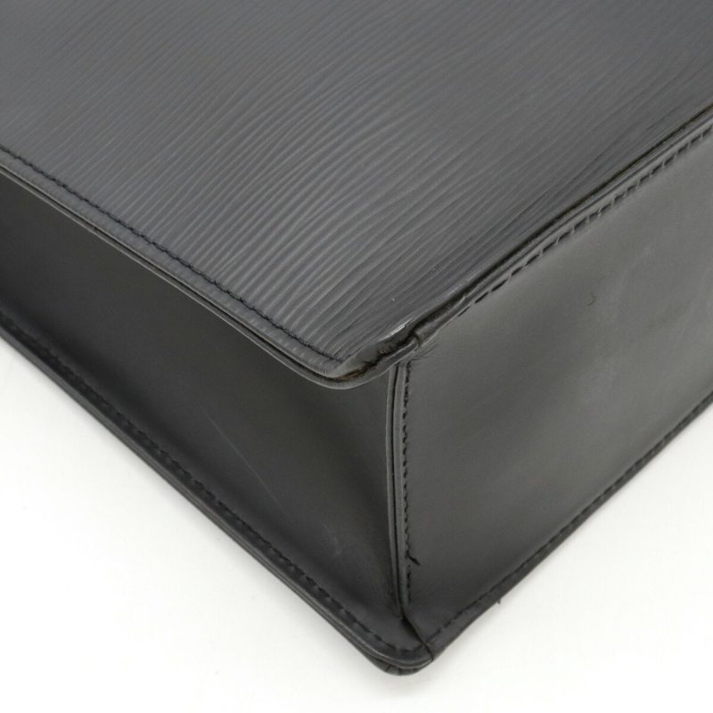 LOUIS VUITTON Epi Sac Pla PM Tote Bag Handbag Square Leather Noir Black M52742 - Logoexplore - Image 3