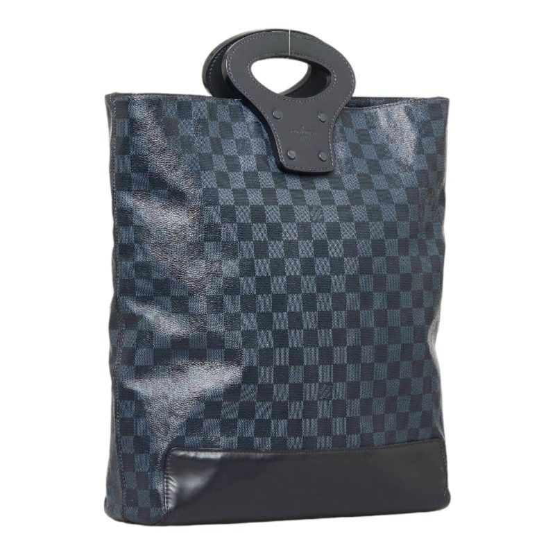 LOUIS VUITTON Damier Cobalt Tote NS Handbag Shoulder Bag N51100 Navy PVC Leather Women's - Logoexplore - Image 3
