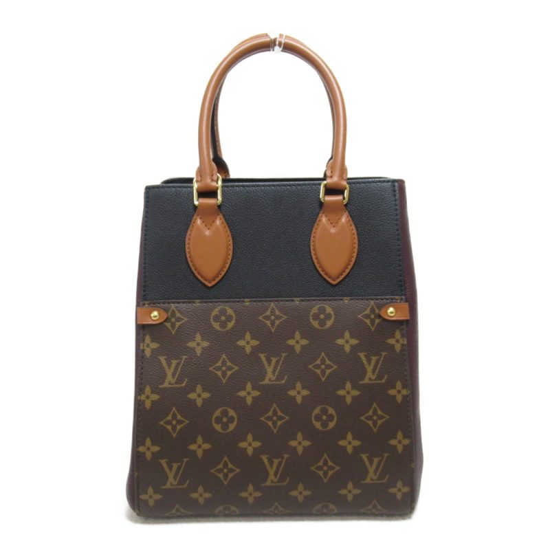 LOUIS VUITTON Fold Tote MM 2wayShoulder Bag Brown Monogram leather M45409 - Logoexplore - Image 2
