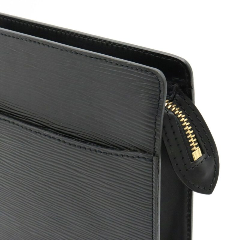 LOUIS VUITTON Epi Pochette Homme Second Bag Clutch Noir Black M52522 - Logoexplore - Image 7