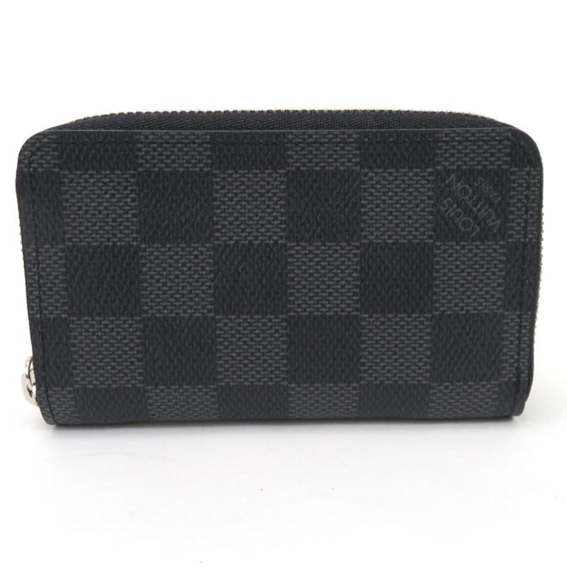 Louis Vuitton Coin Case Damier Graphite Zippy Purse Canvas Dark Gray Men's M63076 - Logoexplore