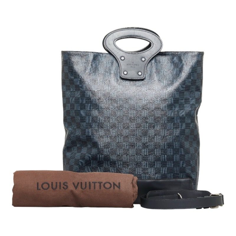 LOUIS VUITTON Damier Cobalt Tote NS Handbag Shoulder Bag N51100 Navy PVC Leather Women's - Logoexplore
