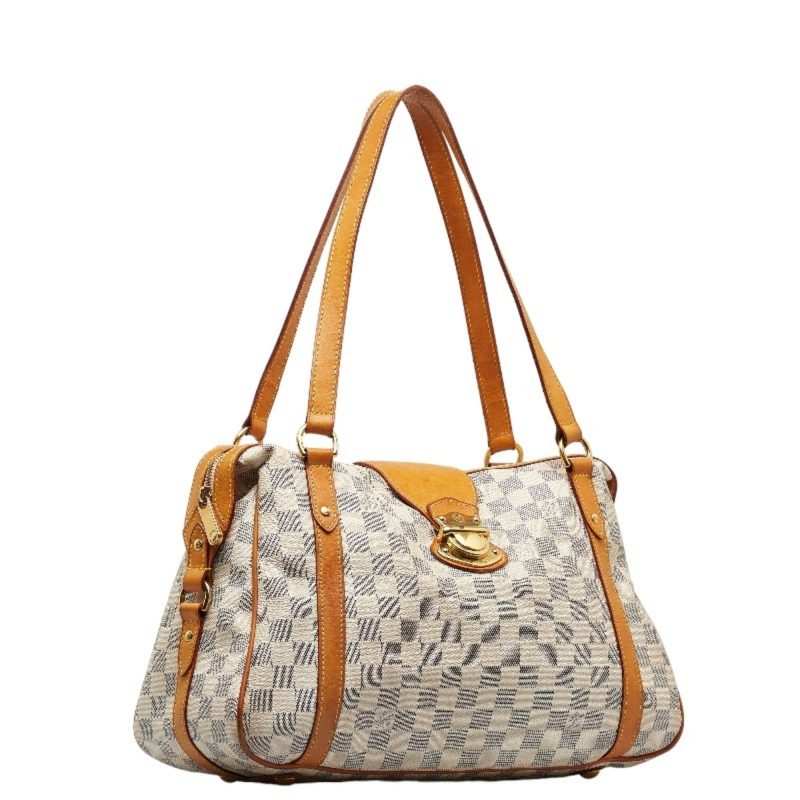 LOUIS VUITTON Damier Azur Streza PM Handbag Tote Bag N42220 White PVC Leather Ladies - Logoexplore - Image 2