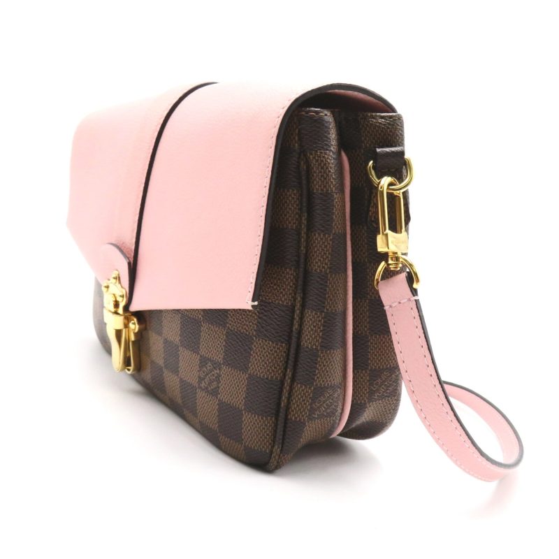 LOUIS VUITTON Brown Pink Magnolia Damier PVC coated canvas leather N44244 - Logoexplore - Image 3