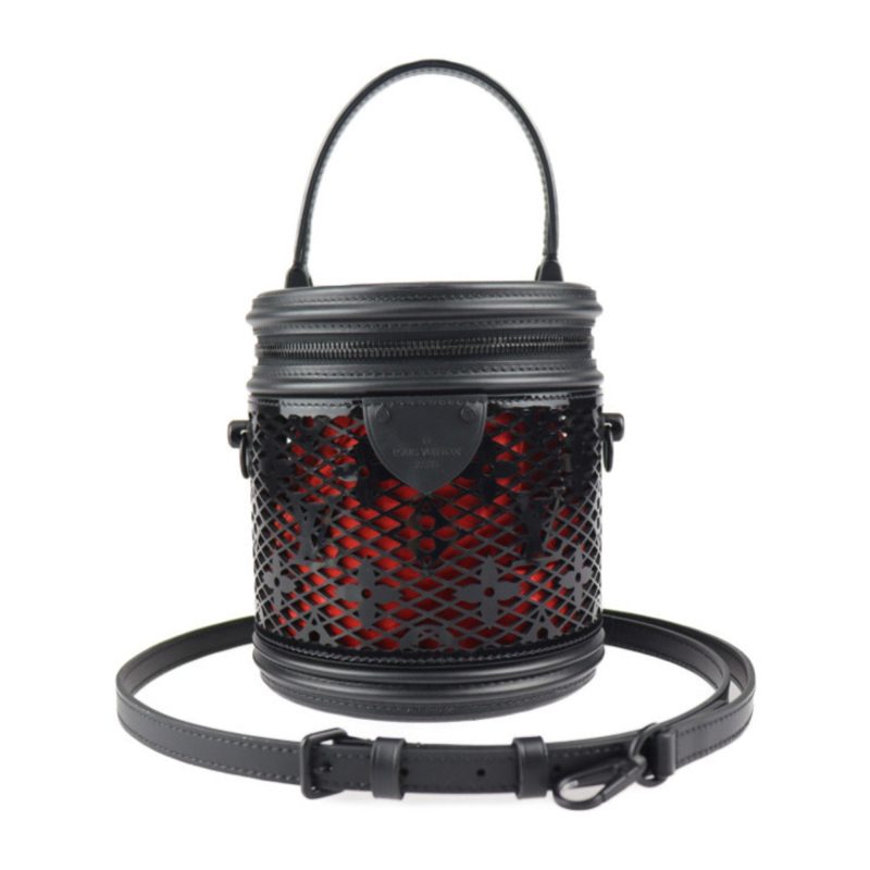 LOUIS VUITTON Cannes Monogram Lace Handbag M20363 Leather Black Vanity Bag 2WAY Shoulder - Logoexplore