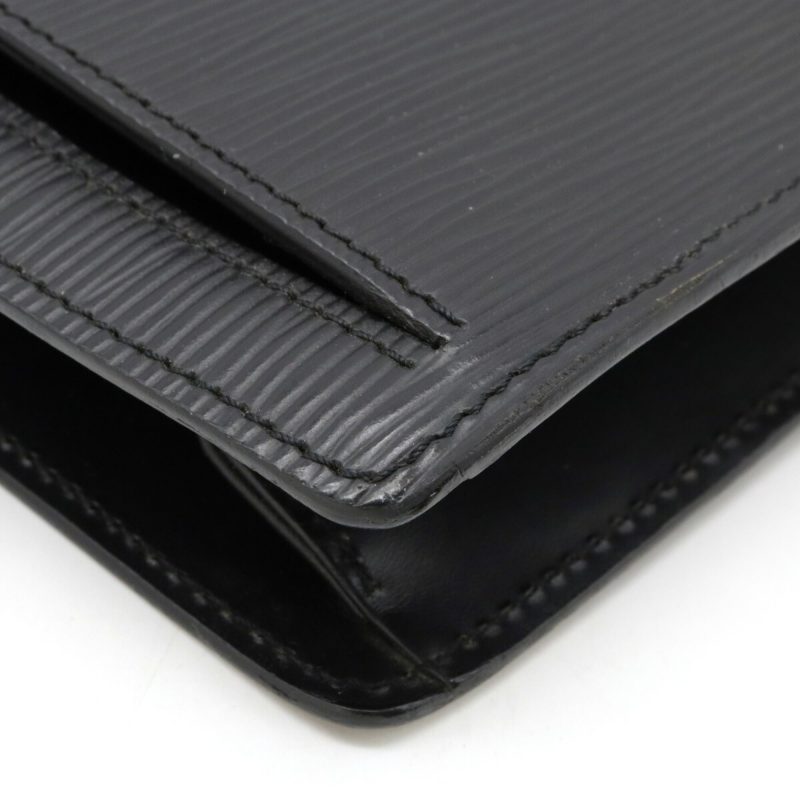 LOUIS VUITTON Epi Pochette Serie Dragonne Second Bag Noir Black Key Missing M52612 - Logoexplore - Image 3