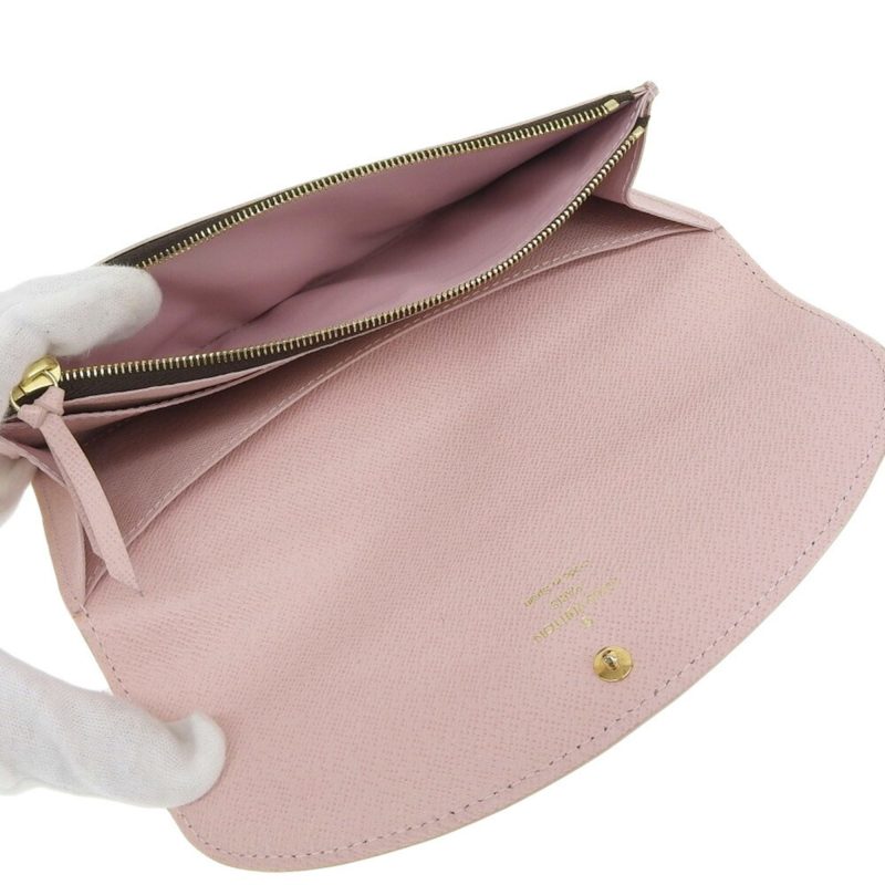 Louis Vuitton Damier Portefeuille Long Wallet with Kaisahock Pink Rose Ballerine N61227 - Logoexplore - Image 4
