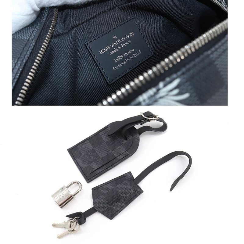 LOUIS VUITTON Damier Graphite Christopher Nemeth Nile PM Shoulder Bag N41572 Silver Hardware Nail - Logoexplore - Image 8