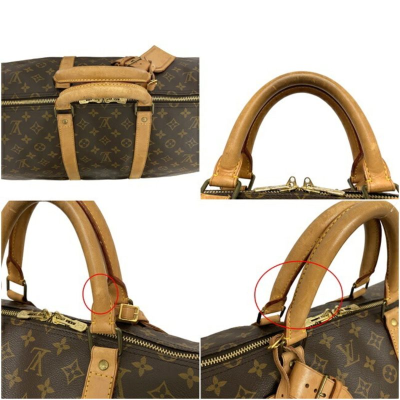 Louis Vuitton Boston Bag Keepol 55 Brown Beige Monogram M41424 Nume MI0951 LOUIS VUITTON Handbag Unisex Louis Vuitton - Logoexplore - Image 4