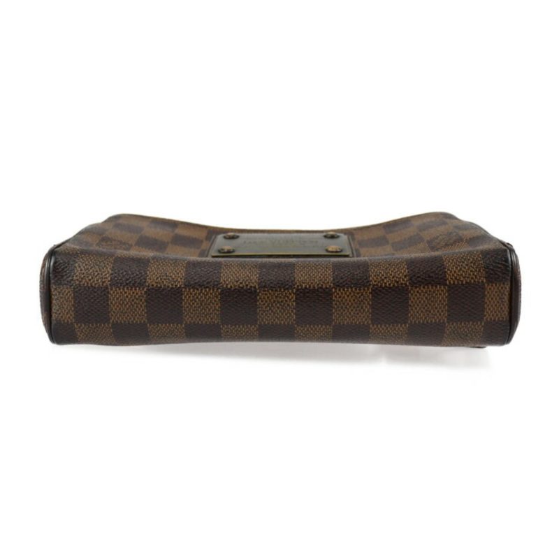 LOUIS VUITTON Bumbag Brooklyn Waist Bag N41101 Damier Canvas Ebene Gold Hardware Bronze Body Vuitton - Logoexplore - Image 4