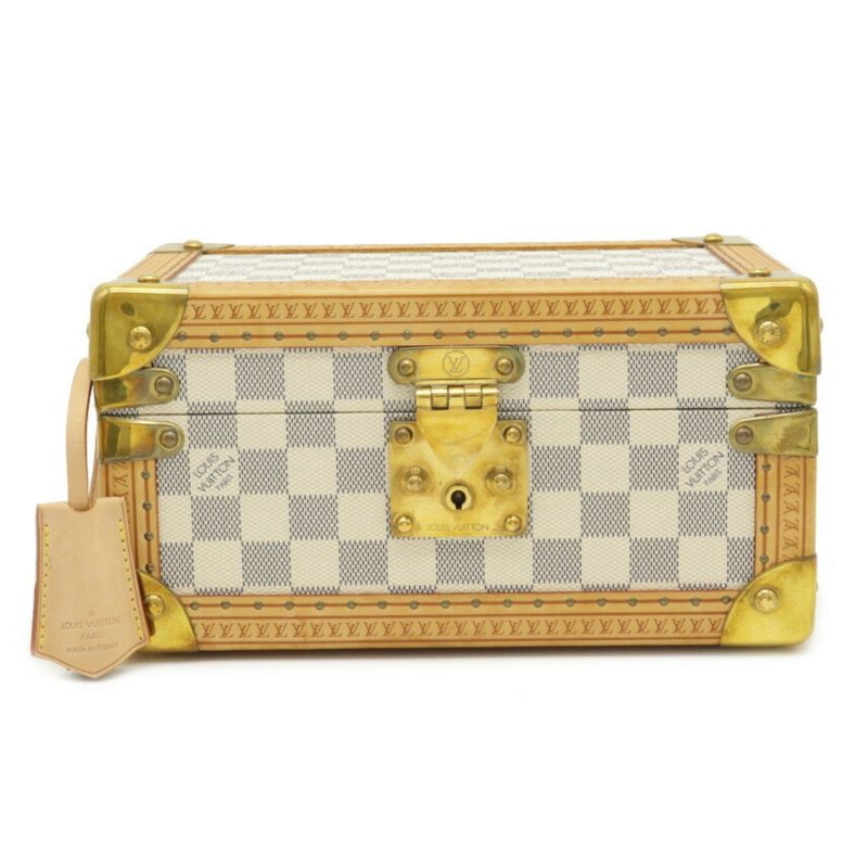 Louis Vuitton Damier Azur Coffret Tresor 24 Makeup Box Case Hard Trunk SP Order - Logoexplore