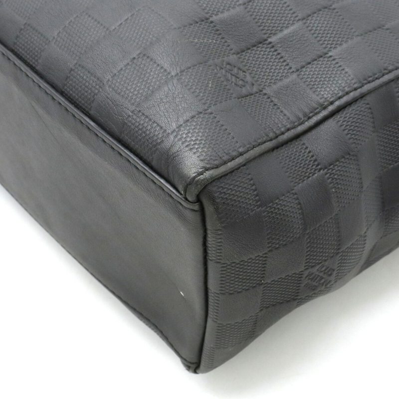 LOUIS VUITTON Damier Infini Cava Voyage Tote Bag Shoulder Leather Onyx Black N42239 - Logoexplore - Image 3