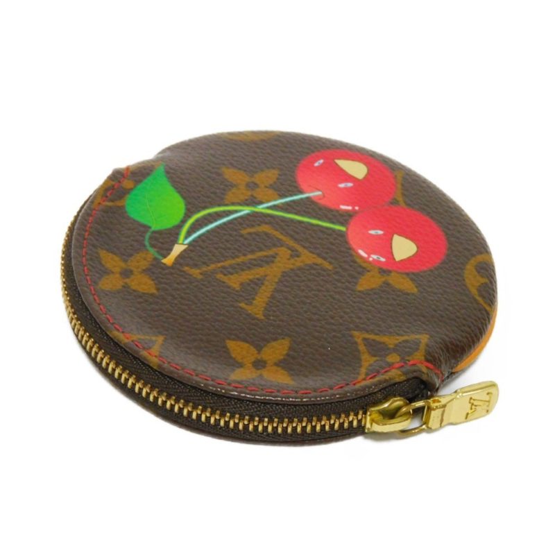 LOUIS VUITTON Coin Case Portomone Ron Takashi Murakami Marc Jacobs Round Purse Wallet Monogram Cherry Rouge M95043 Men's Women's - Logoexplore - Image 4