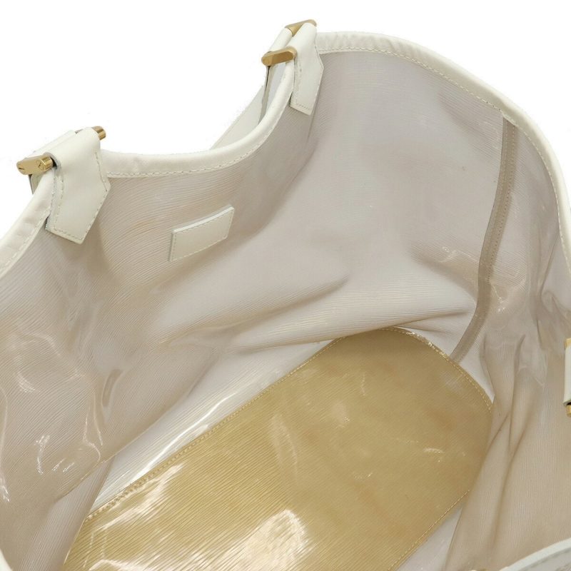 LOUIS VUITTON Epiplage Lagoon Bay Tote Bag Vinyl Leather Coconut Clear Gold M92151 - Logoexplore - Image 5