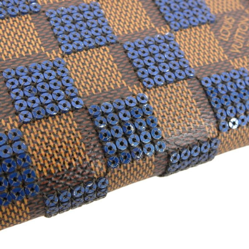 LOUIS VUITTON Damier Payette Sequins Zippy Wallet Round Zipper Long N63172 Brown/Blue Women's - Logoexplore - Image 5