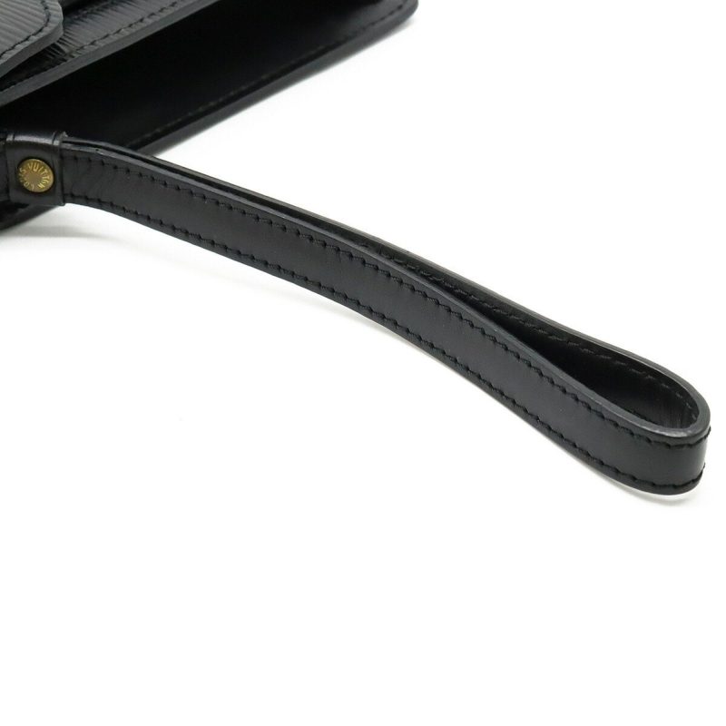 LOUIS VUITTON Epi Pochette Serie Dragonne Second Bag Noir Black Key Missing M52612 - Logoexplore - Image 4