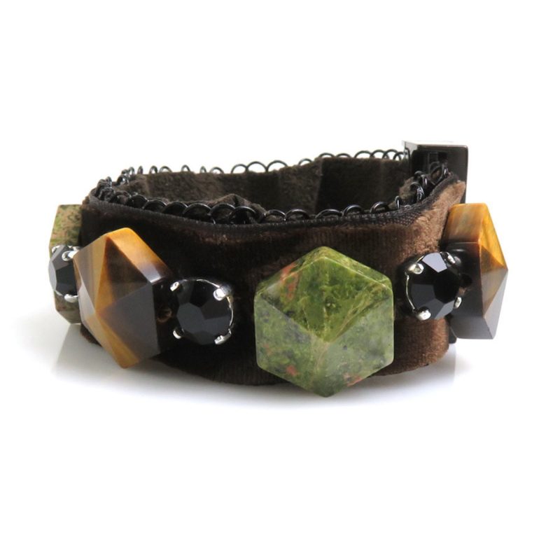 LOUIS VUITTON Bracelet Velor/Stone Brown/Green Ladies - Logoexplore - Image 3