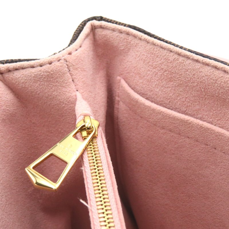LOUIS VUITTON Brown Pink Magnolia Damier PVC coated canvas leather N44244 - Logoexplore - Image 8