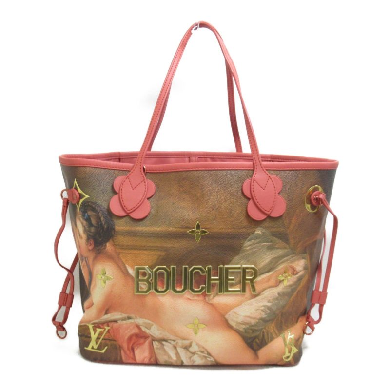 LOUIS VUITTON Boucher Neverfull MM Tote Bag Pink Masters collection PVC coated canvas - Logoexplore