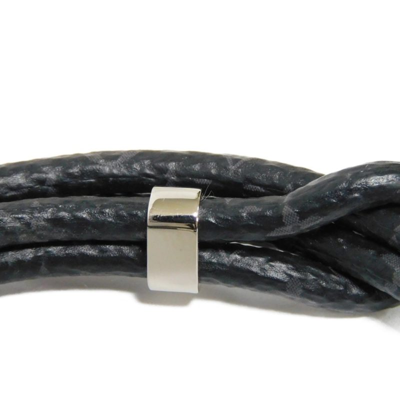 LOUIS VUITTON Bracelet LV Slide Logo Initial Flower Black Monogram Eclipse M8075Z Men's Accessories Jewelry - Logoexplore - Image 8