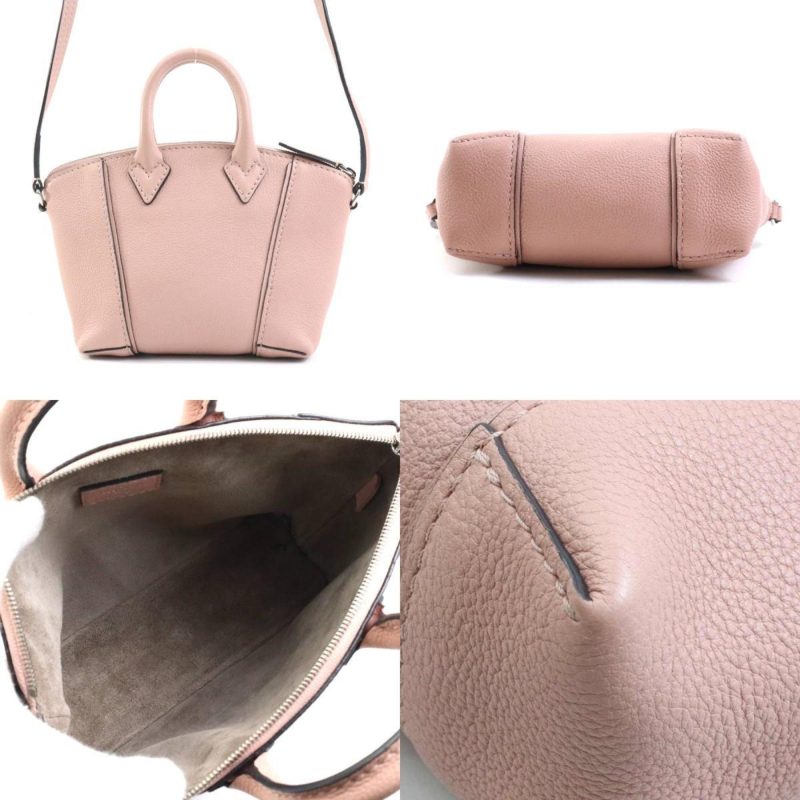 LOUIS VUITTON Crossbody Shoulder Bag Handbag Nano Lock It Leather Pink Beige Women's M61256 - Logoexplore - Image 3