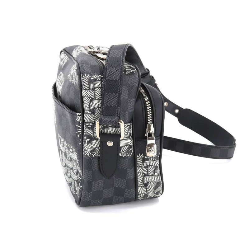LOUIS VUITTON Damier Graphite Christopher Nemeth Nile PM Shoulder Bag N41572 Silver Hardware Nail - Logoexplore - Image 3