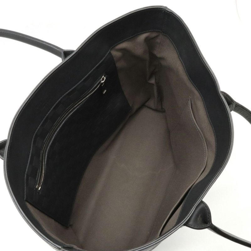 LOUIS VUITTON Damier Infini Cava Voyage Tote Bag Shoulder Leather Onyx Black N42239 - Logoexplore - Image 5