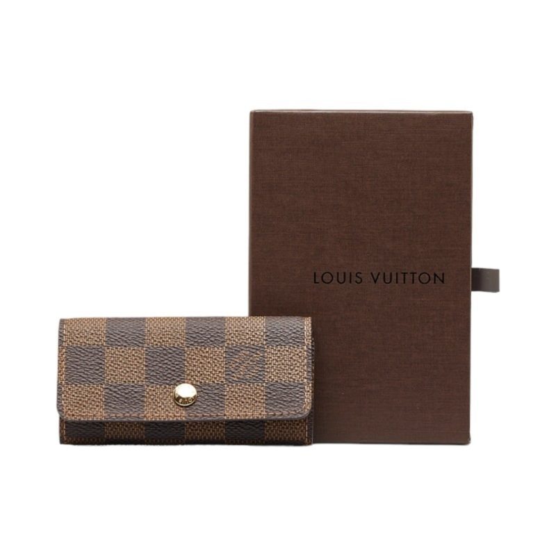 LOUIS VUITTON Damier Multicle 4 Key Case N62631 Brown PVC Leather Women's - Logoexplore - Image 8