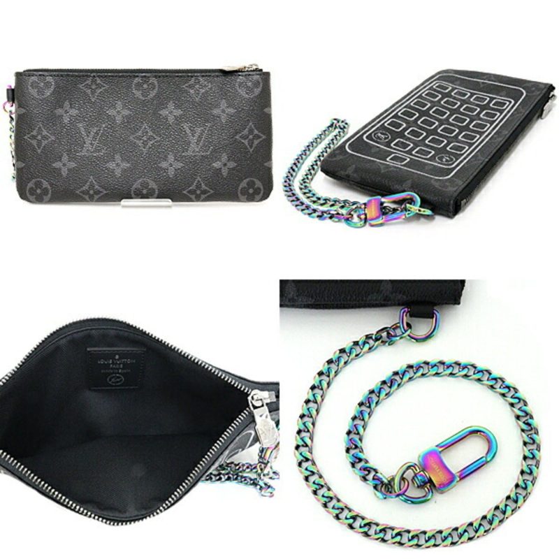 LOUIS VUITTON Fragment Collaboration iPhone Pouch M64433 Black Gray Rainbow - Logoexplore - Image 3