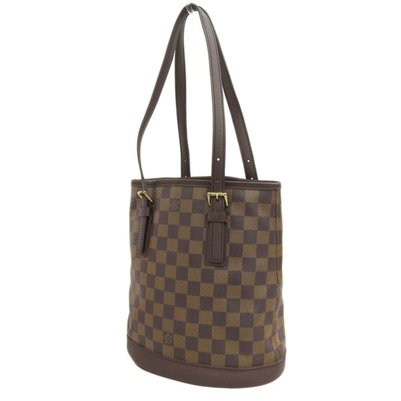 LOUIS VUITTON Damier Male Tote Bag Bucket Handbag Ebene N42240 - Logoexplore - Image 2